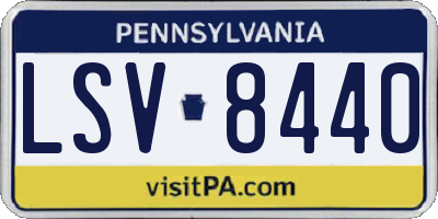 PA license plate LSV8440