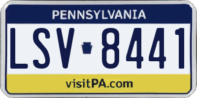 PA license plate LSV8441