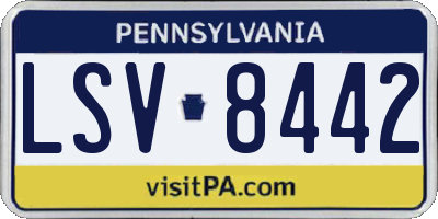 PA license plate LSV8442