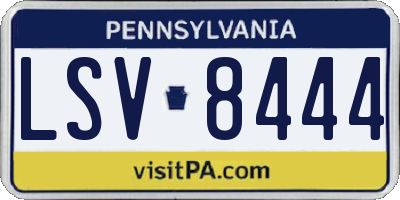 PA license plate LSV8444