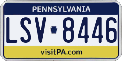 PA license plate LSV8446