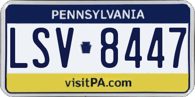 PA license plate LSV8447