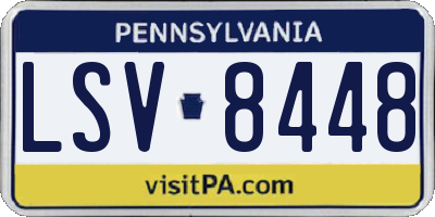 PA license plate LSV8448