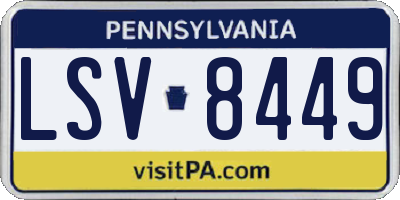 PA license plate LSV8449