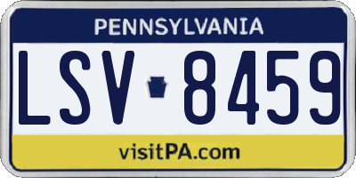 PA license plate LSV8459