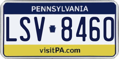 PA license plate LSV8460