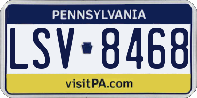 PA license plate LSV8468