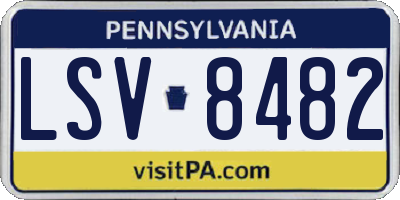 PA license plate LSV8482