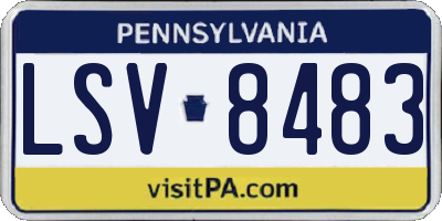 PA license plate LSV8483