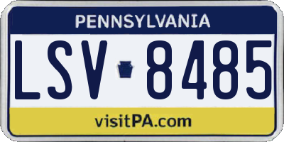 PA license plate LSV8485