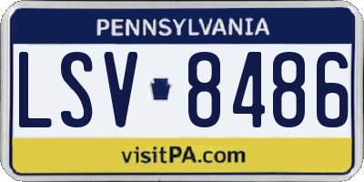 PA license plate LSV8486