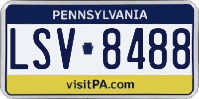 PA license plate LSV8488