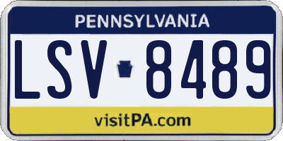 PA license plate LSV8489