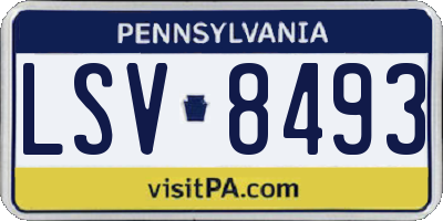 PA license plate LSV8493