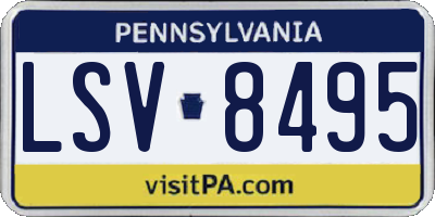 PA license plate LSV8495