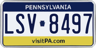 PA license plate LSV8497