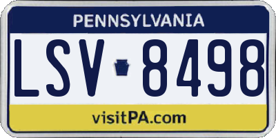 PA license plate LSV8498
