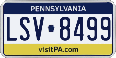 PA license plate LSV8499