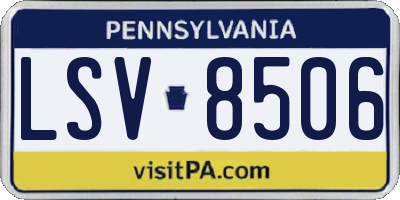 PA license plate LSV8506