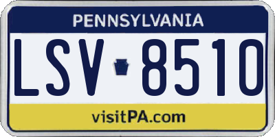 PA license plate LSV8510