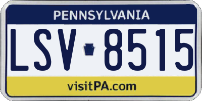 PA license plate LSV8515
