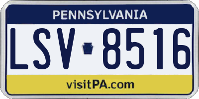 PA license plate LSV8516