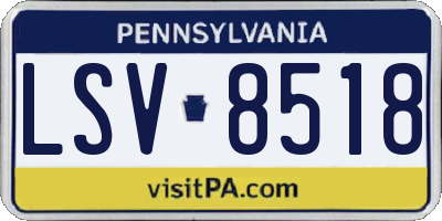 PA license plate LSV8518