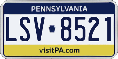 PA license plate LSV8521
