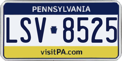 PA license plate LSV8525