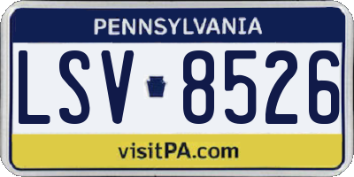PA license plate LSV8526