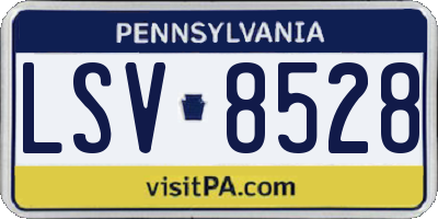 PA license plate LSV8528
