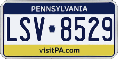 PA license plate LSV8529