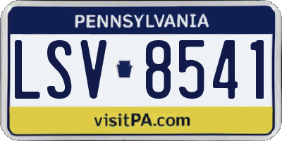 PA license plate LSV8541