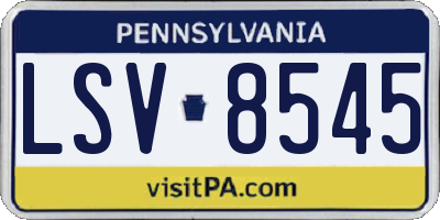 PA license plate LSV8545