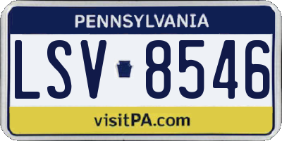 PA license plate LSV8546