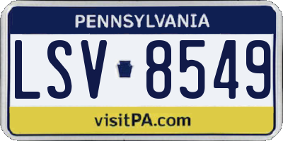 PA license plate LSV8549