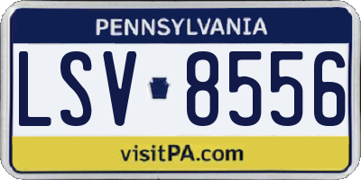 PA license plate LSV8556