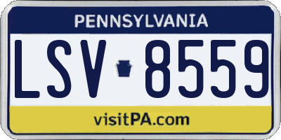 PA license plate LSV8559