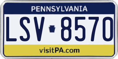 PA license plate LSV8570