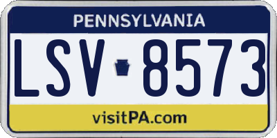 PA license plate LSV8573