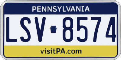 PA license plate LSV8574