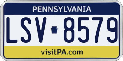 PA license plate LSV8579