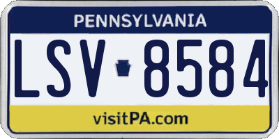 PA license plate LSV8584
