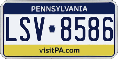 PA license plate LSV8586