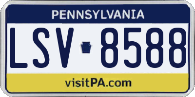 PA license plate LSV8588