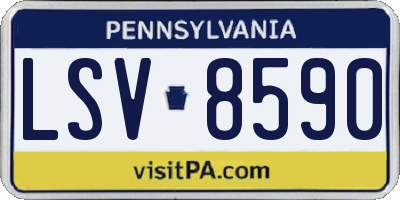 PA license plate LSV8590