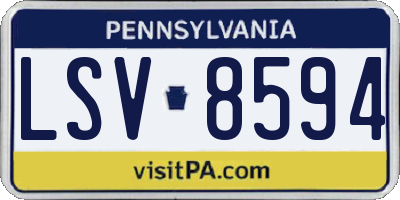 PA license plate LSV8594