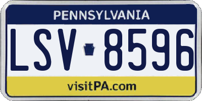 PA license plate LSV8596
