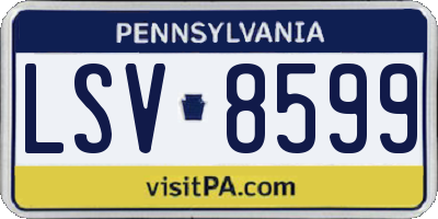 PA license plate LSV8599