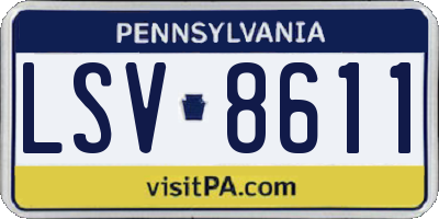 PA license plate LSV8611